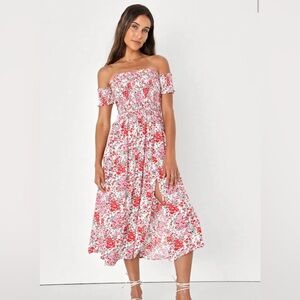 Lulu's Multicolor Floral Long Dress